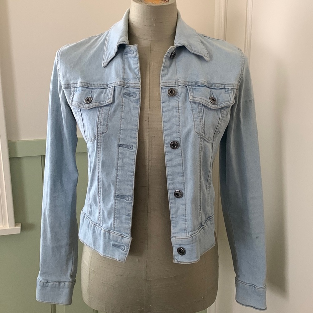Light wash denim jacket